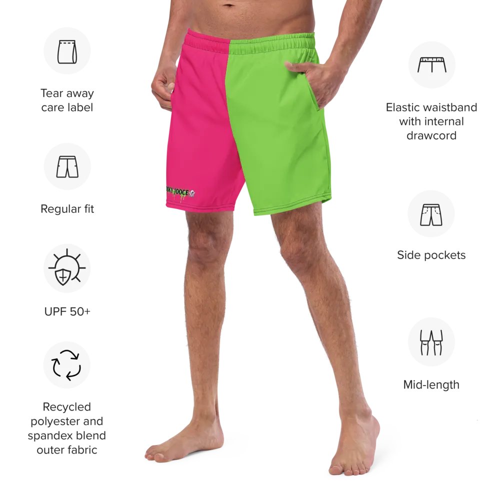 SPOOKY JOOCE Swim Trunkz - Hot Pink/Green product image (5)