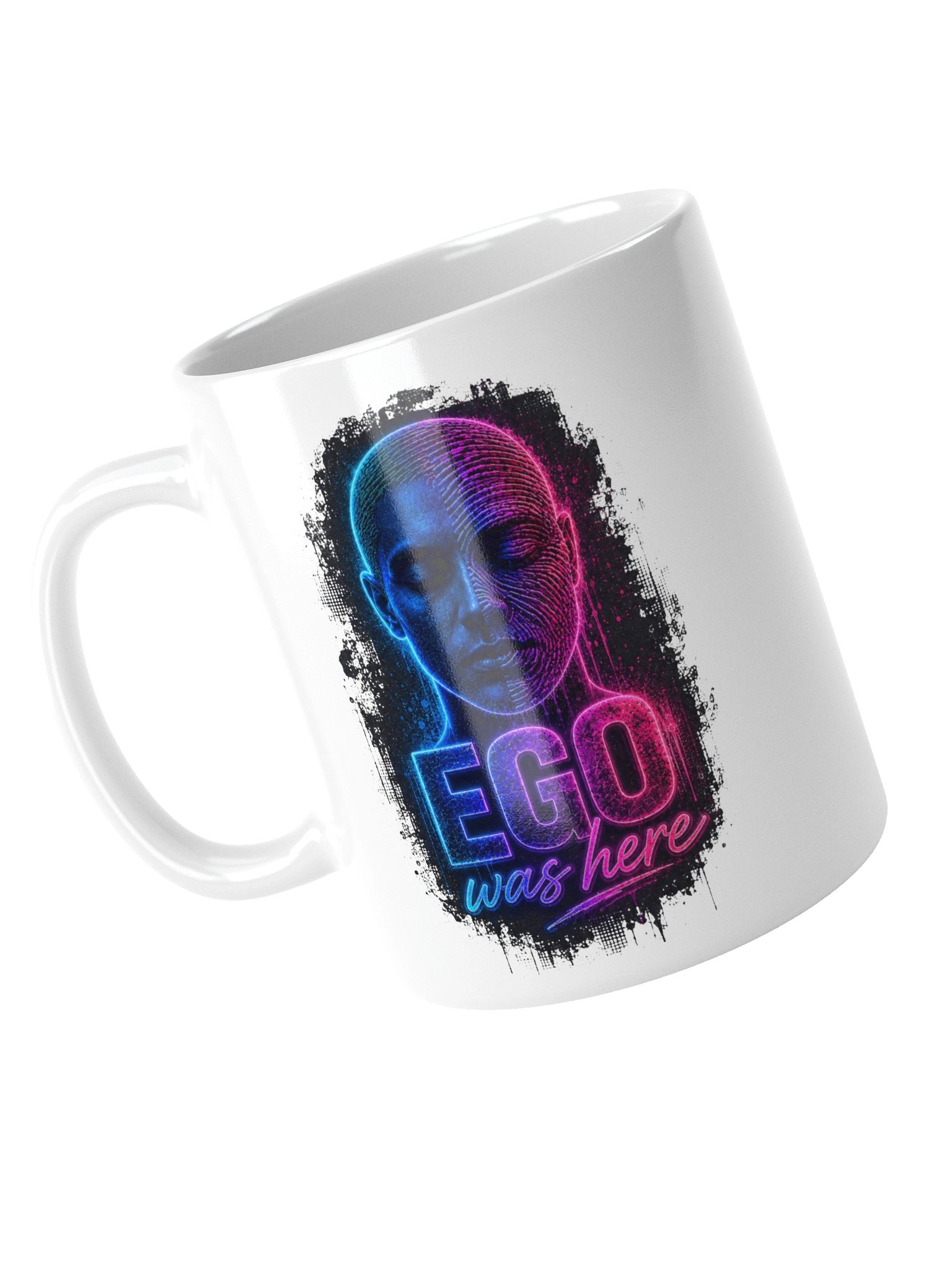 Neon Portrait White Glossy Mug product image (4)