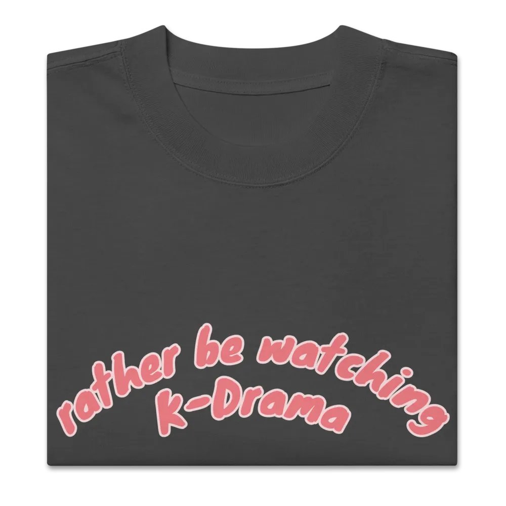 rather be watching kdrama cozy oversized tee product image (3)
