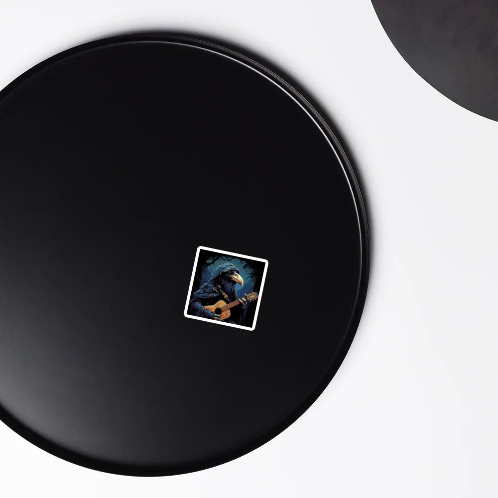 Premium Vinyl Magnet ⚫️ Crow Man's Guitar Groove product image (6)