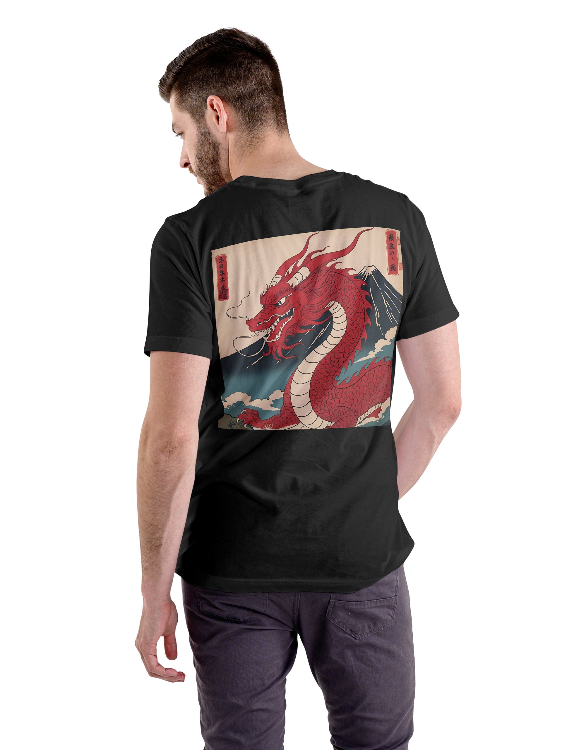 Ryoshin - Shuten-dōji (Crimson Dragon), Ancient Ryū Collection, T-Shirt, Back Design product image (4)