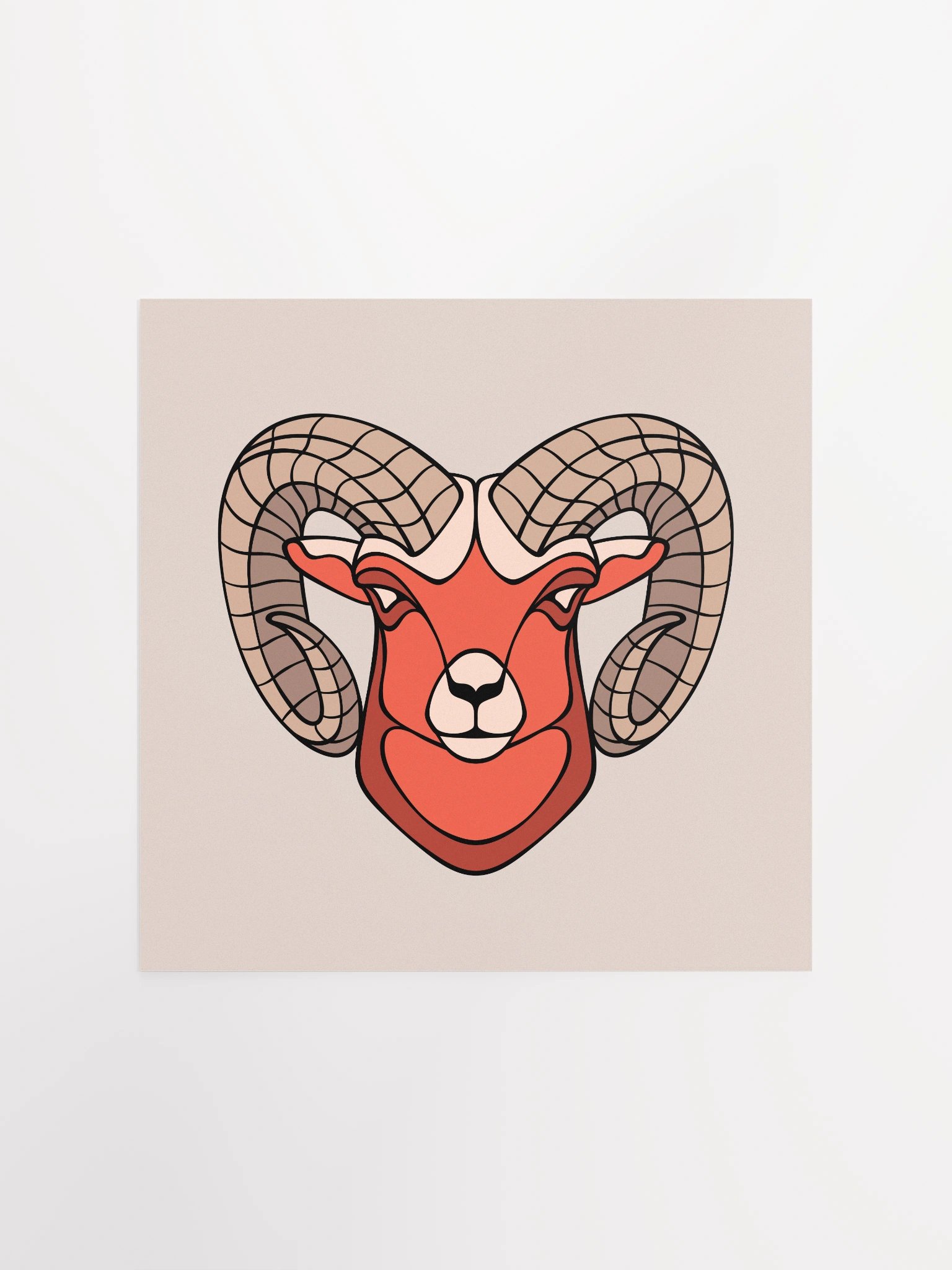 Bighorn Sheep - Square Matte Paper Poster product image (1)