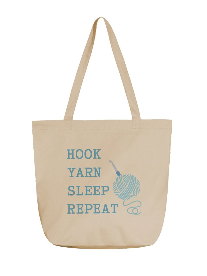Hook • Yarn • Sleep • Repeat Tote Bag product image (1)
