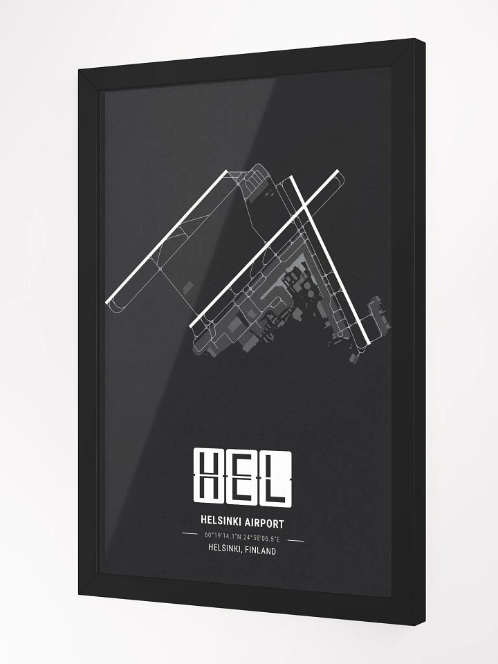 Framed Airport HEL Premium Map On Matt Paper product image (2)