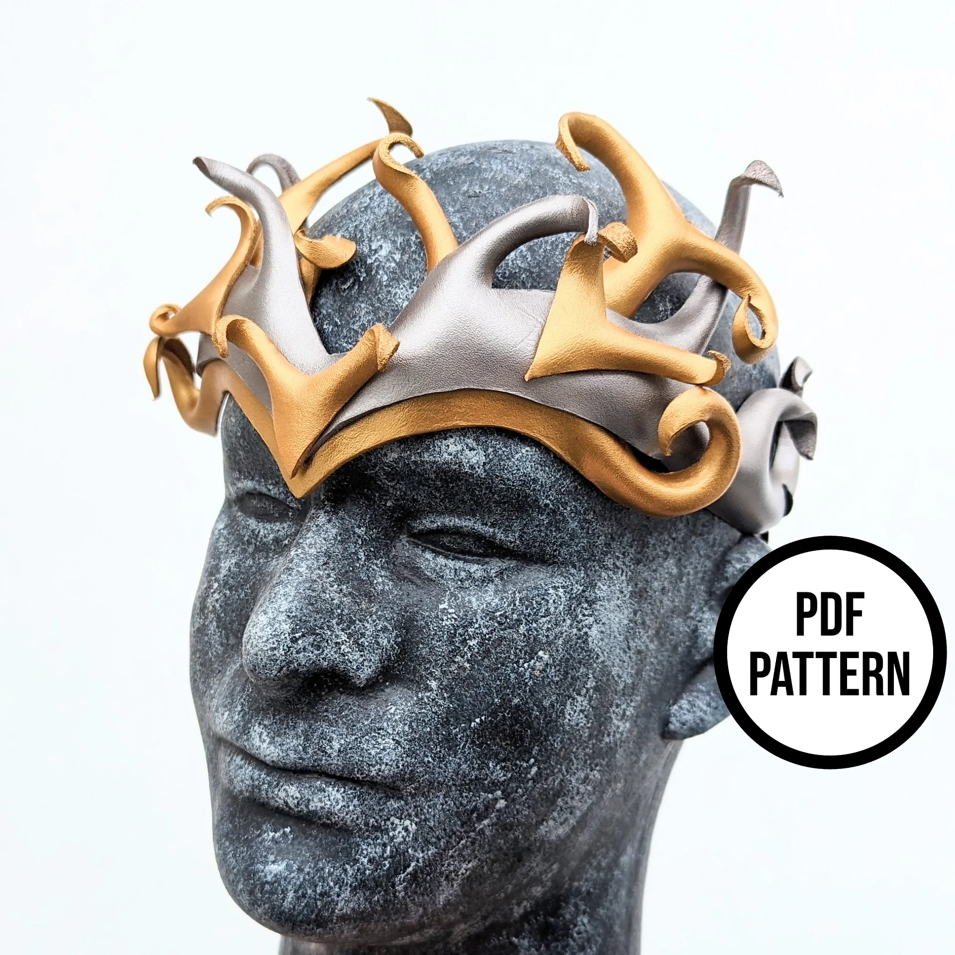 Ice Queen Leather Crown - PDF Pattern for Leather product image (4)