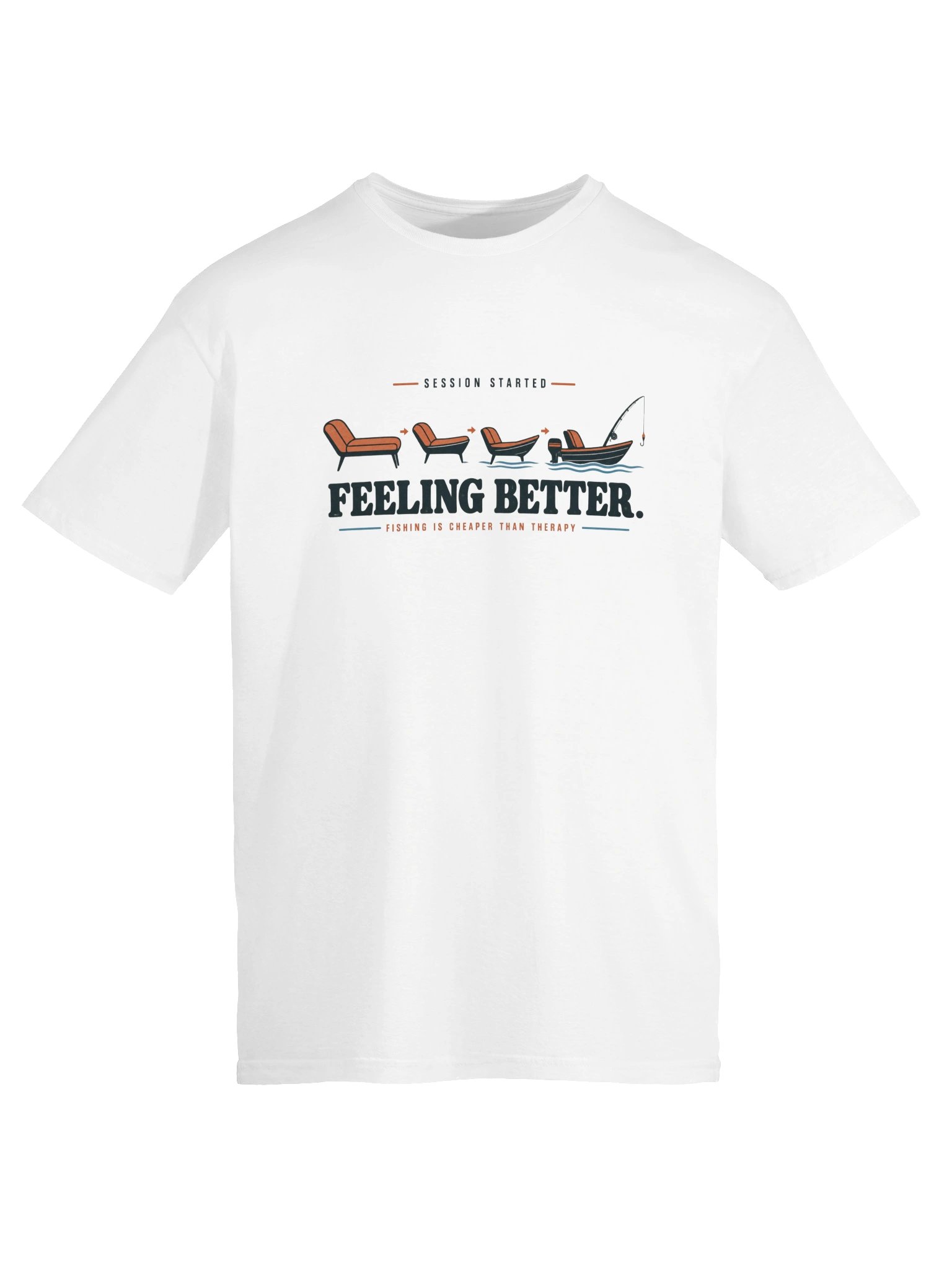 Fishing Is Cheaper Than Therapy T-Shirt product image (35)
