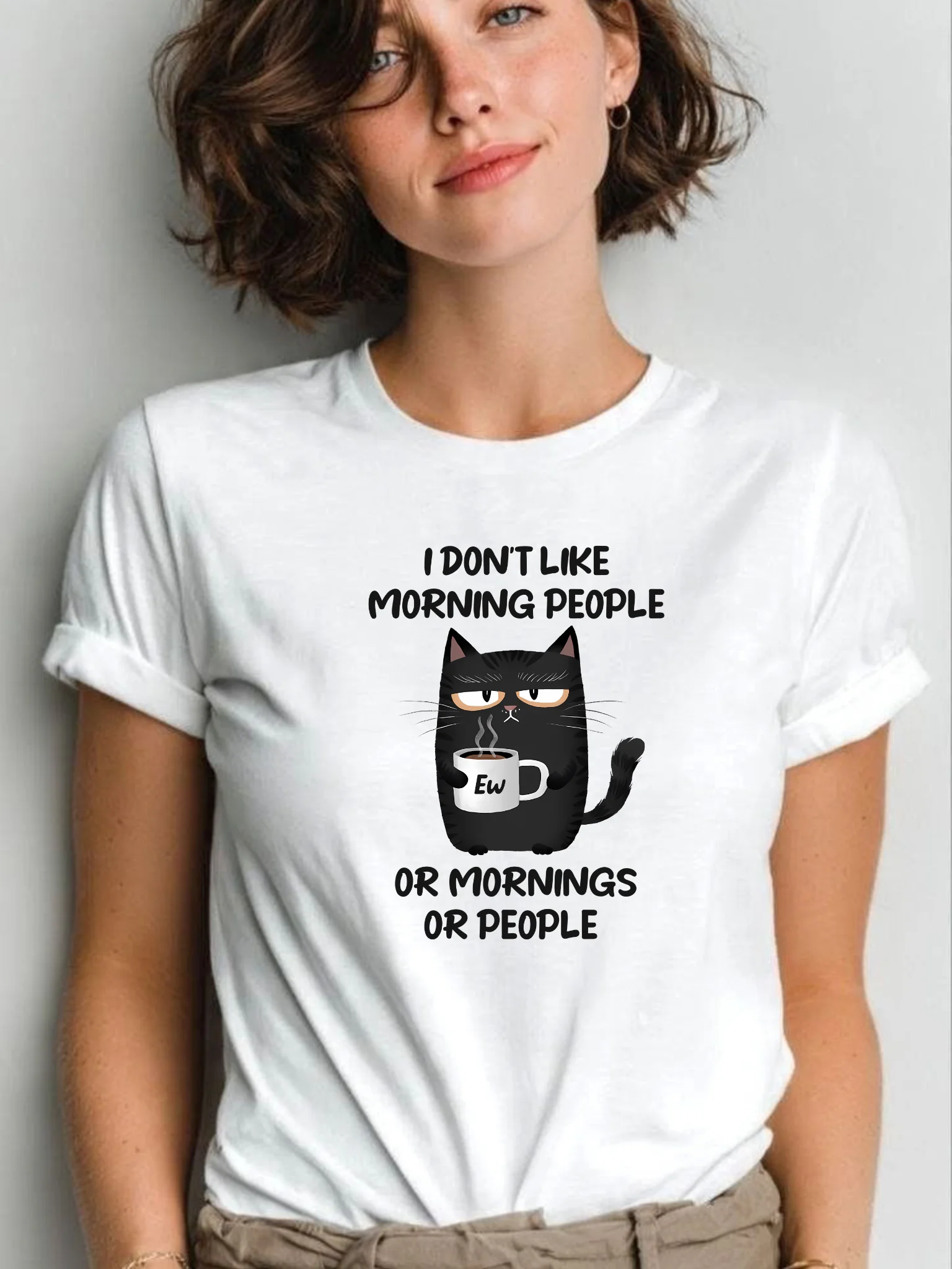 Grumpy Morning Cat Tee product image (16)