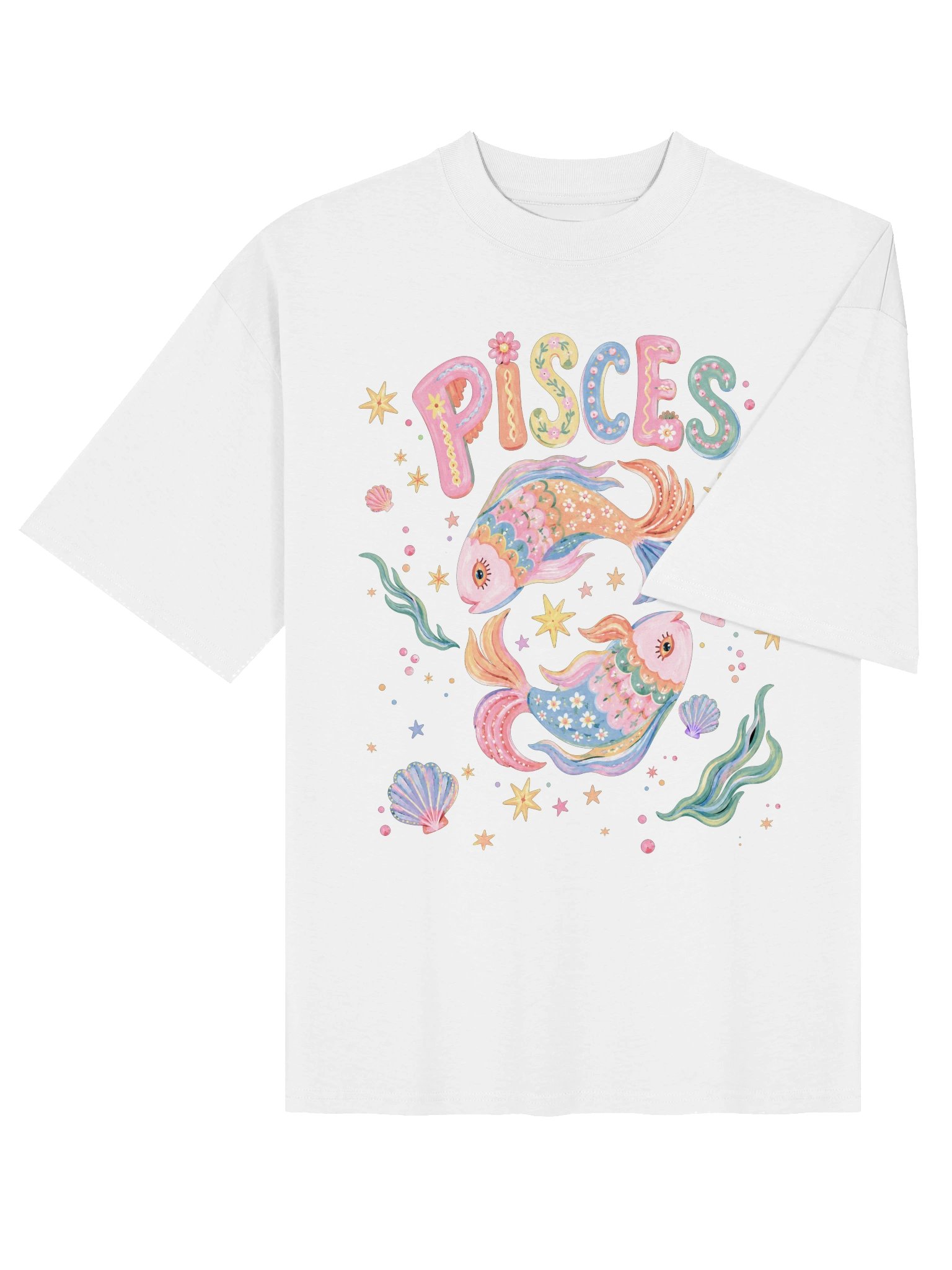 Pisces Astro Pop Oversized Tee product image (5)