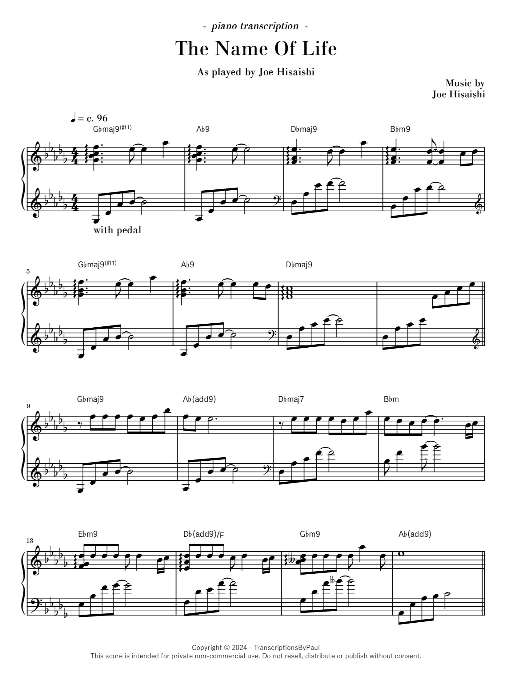 The Name Of Life - Joe Hisaishi product image (1)
