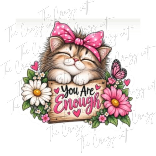 You are enough,, because you are always remember that. What a sticker, it says it all.

#sticker #stickers #thecrazycatt #sas...