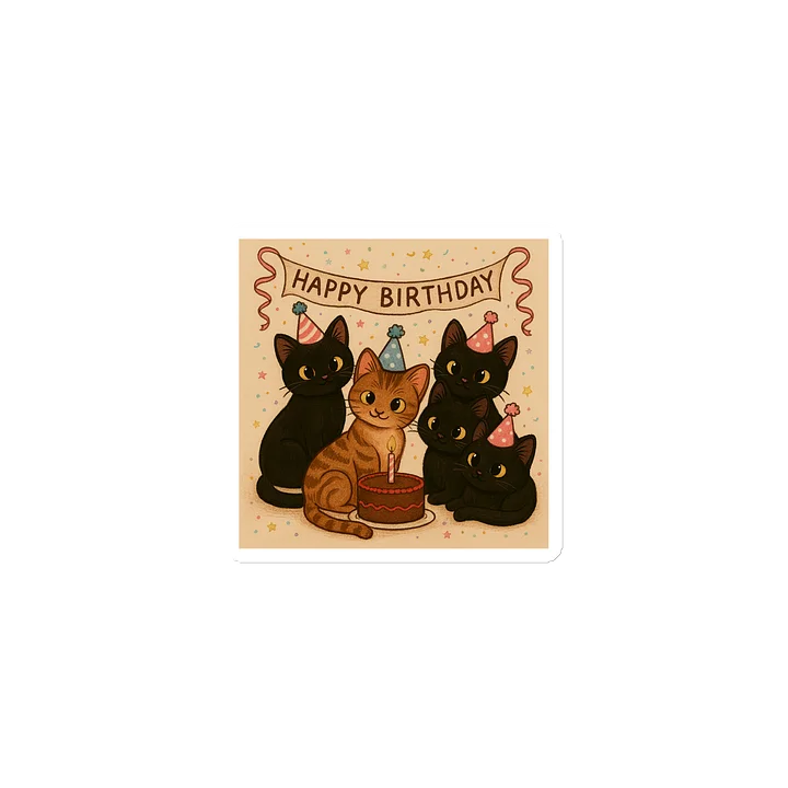 Cat brigade Birthday Die-Cut Magnet product image (1)
