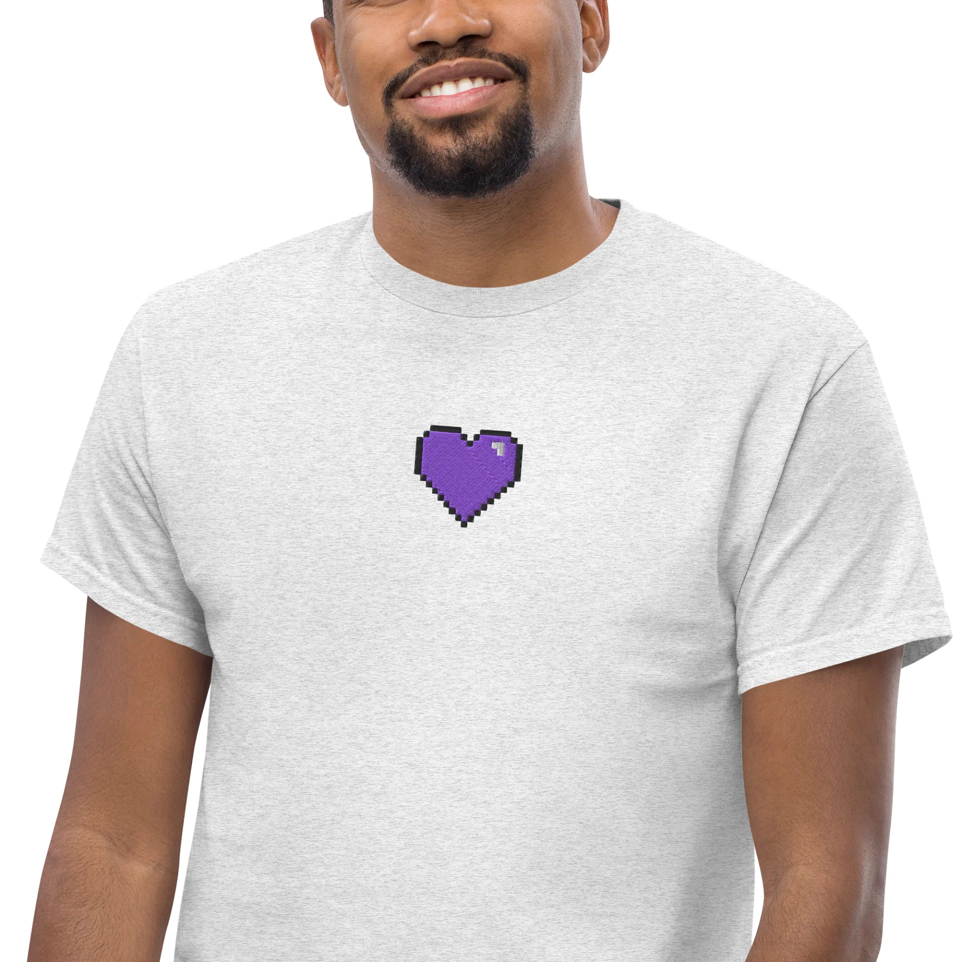 HollyRex Pixel Heart Embroidered Cotton Tee product image (5)