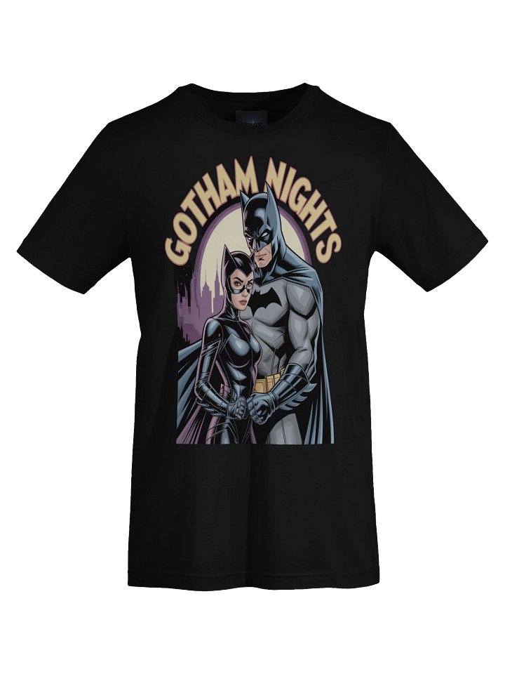 Moonlit Masquerade: Batman & Catwoman Gotham Nights T-Shirt product image (1)