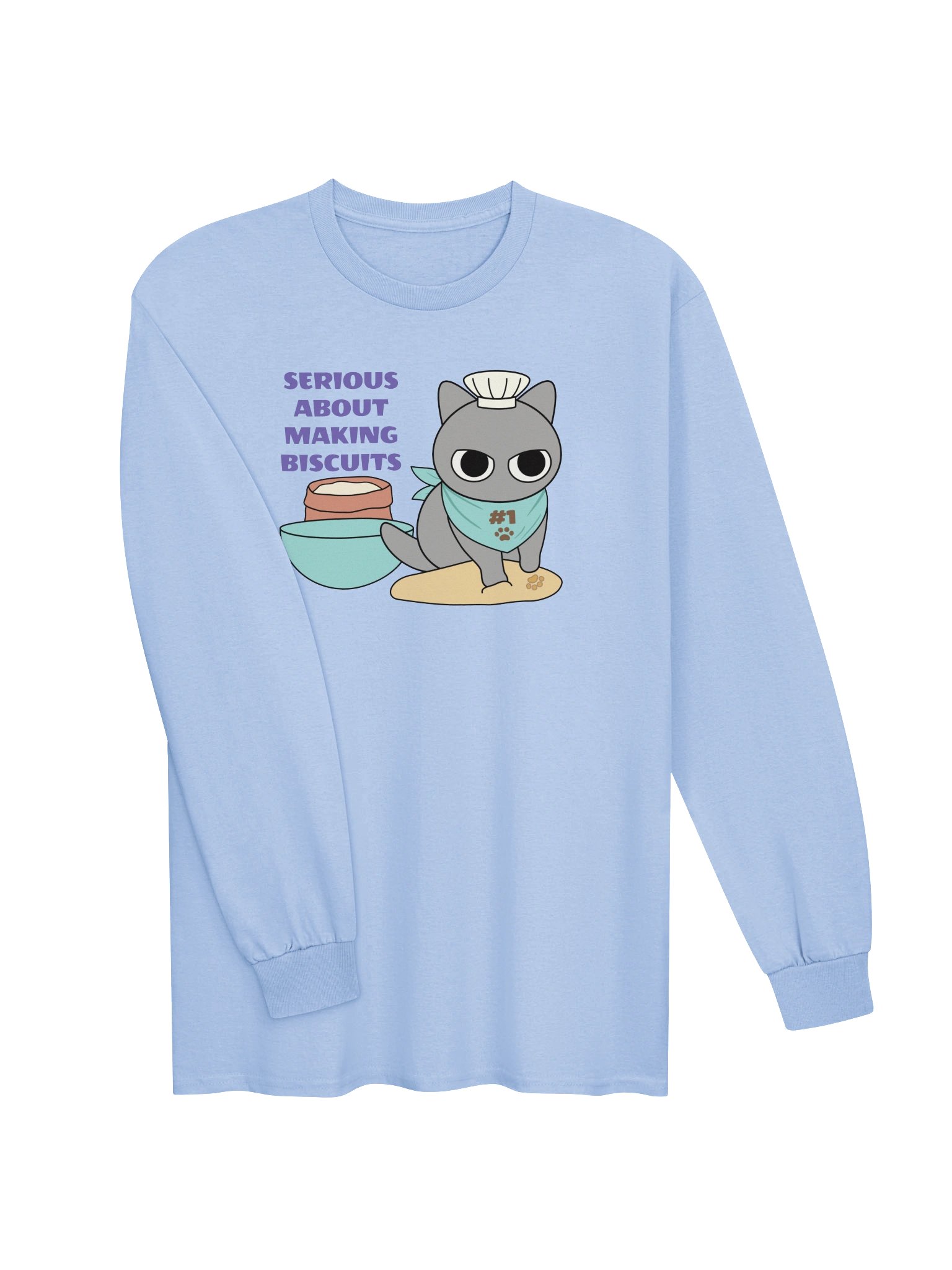 Biscuit Cat - Unisex Adult Long Sleeve T-shirt product image (2)