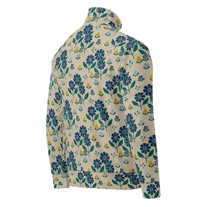 Country Retro Flour Sack Flowers Recycled Unisex Track Jacket product image (2)
