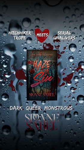 Haze of Sin is a short, spicy, and dark queer romance. An unexpected not-so-cute meet cute turns into a spicy and bl00dy affa...