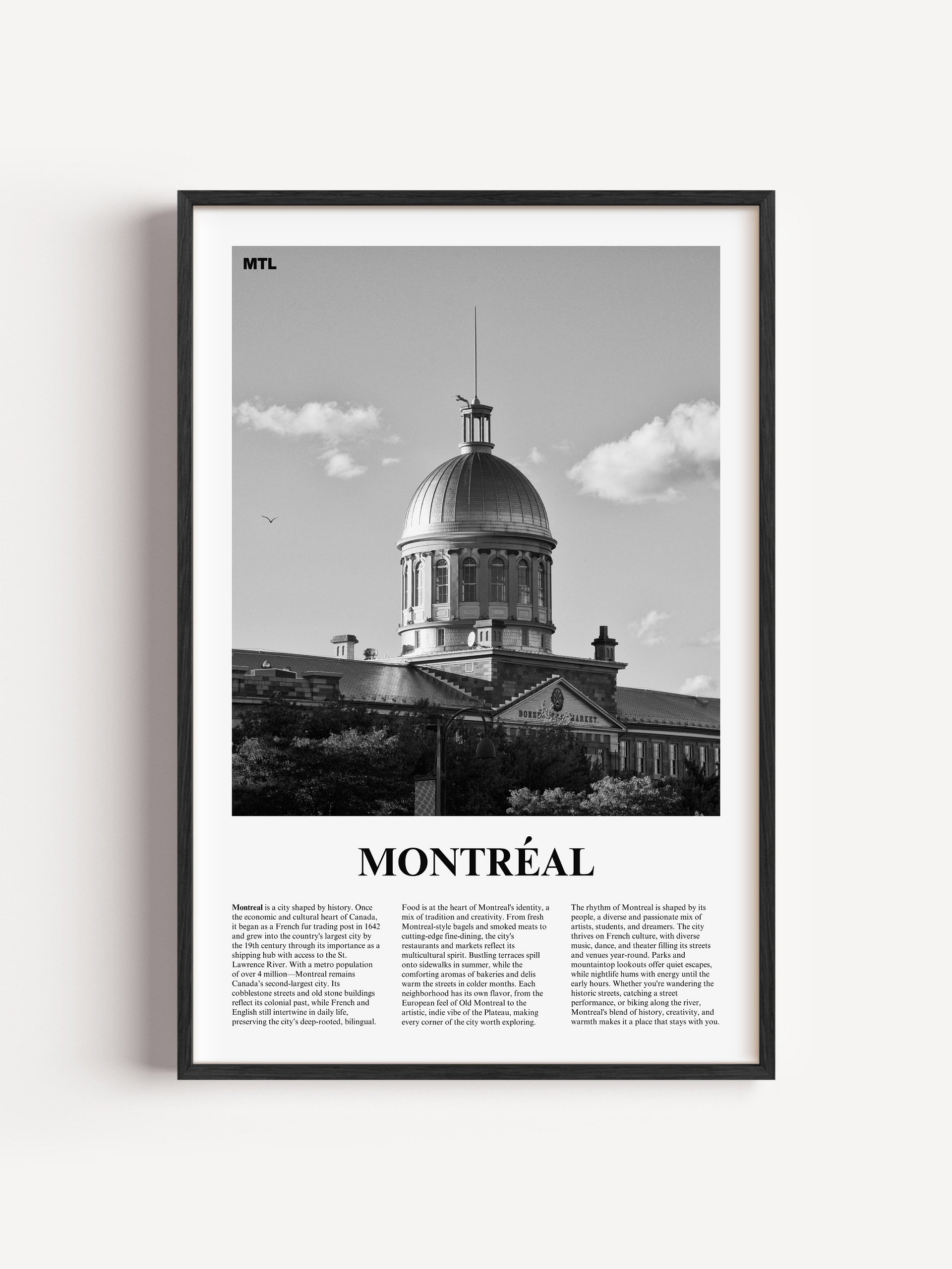 Montreal 03 Newspaper Poster | Framed product image (1)