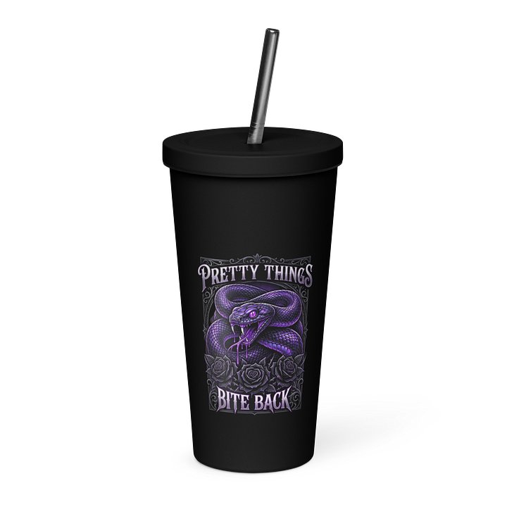 Pretty Things Bite Back — Coiled Purple Snake Tumbler product image (1)