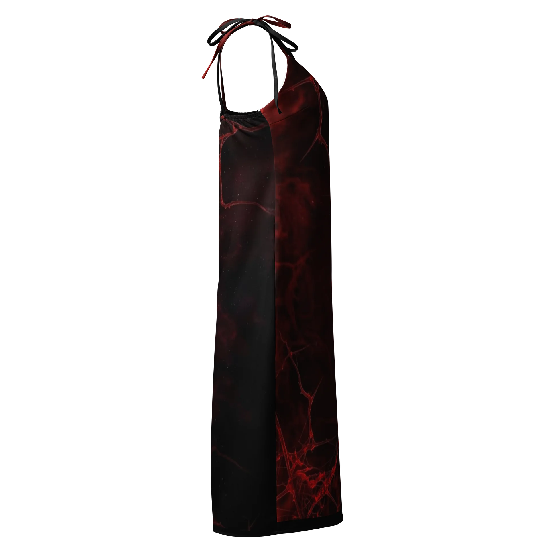 Crimson Veins Chiffon Midi Slip Dress for Dark Romance Readers | Women's Essentials product image (7)