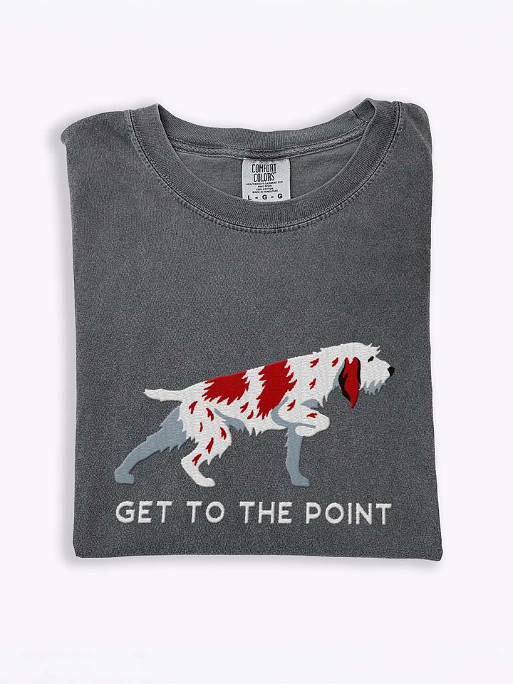 Get to the Point T-Shirt(Embroidered) of a Spinone Italiano(Liver & White) product image (2)