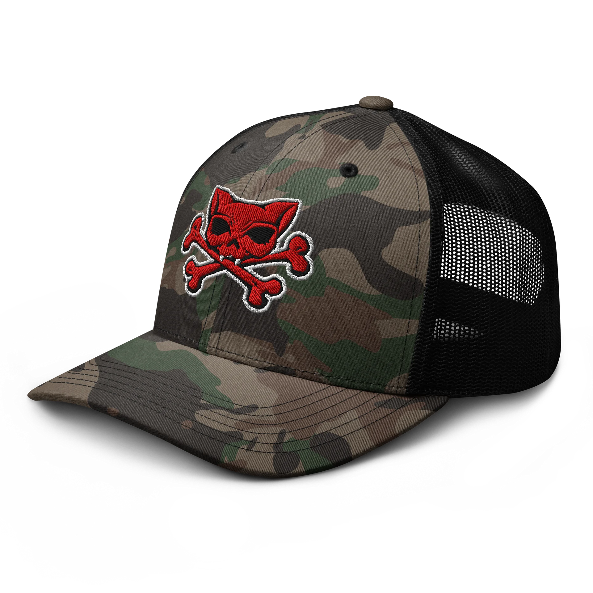 Red Kat Skull Camo Hat product image (2)