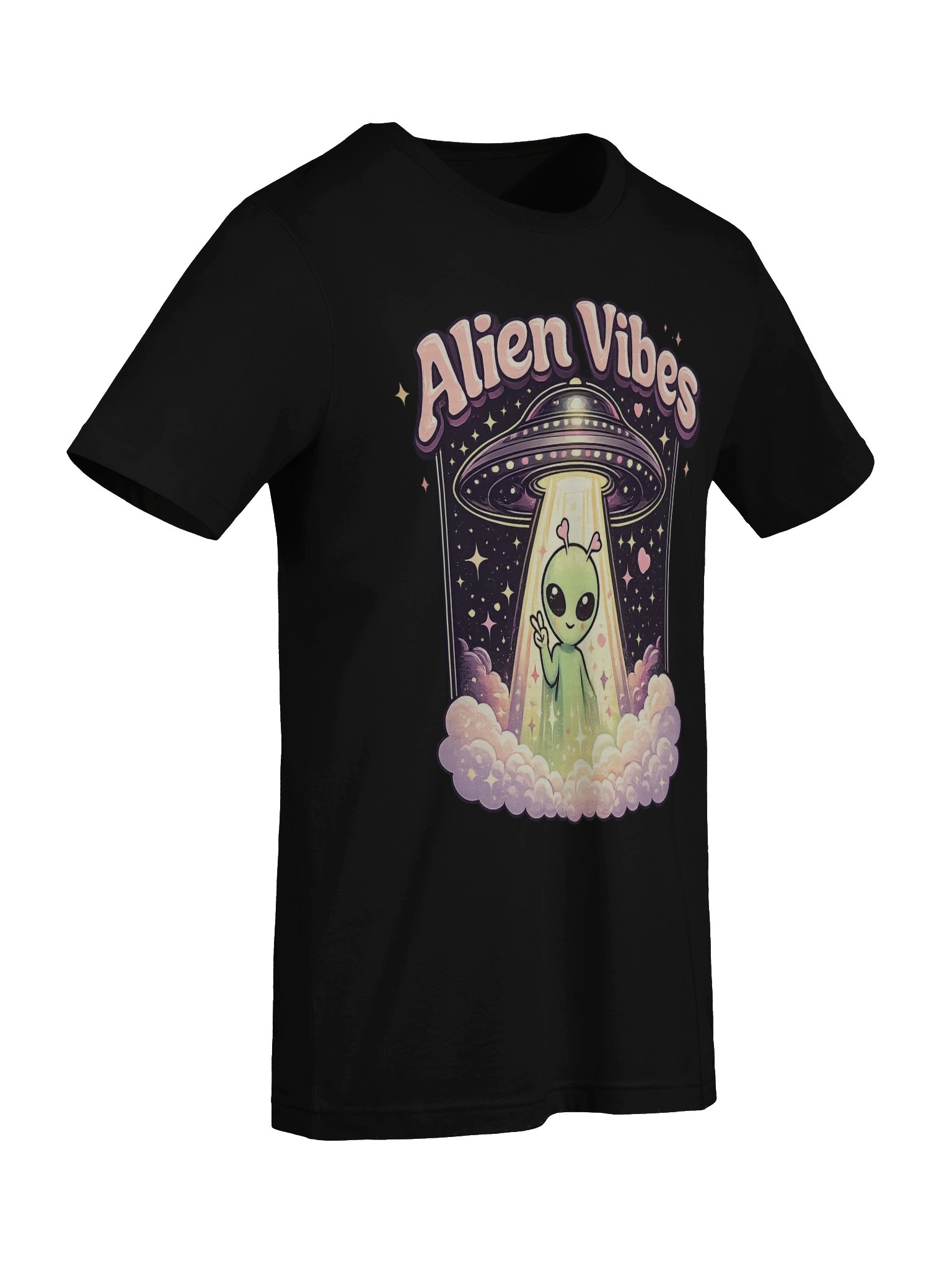 Alien Vibes Shirt | Cute Kawaii Alien Graphic Tee for Women product image (71)
