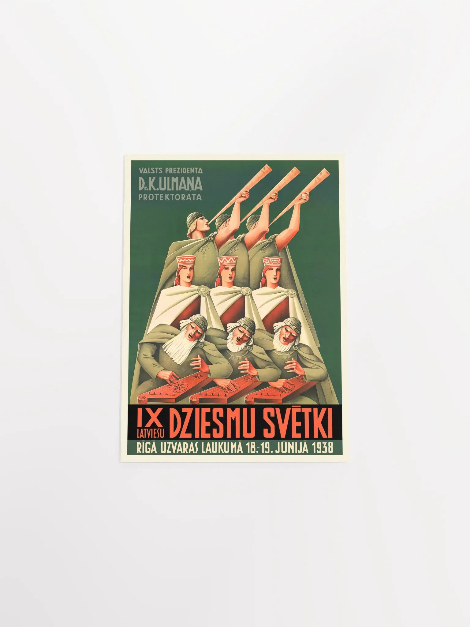 Latvia retro poster, 1938 — retro vintage travel poster, retro travel art, retro travel wall art product image (9)