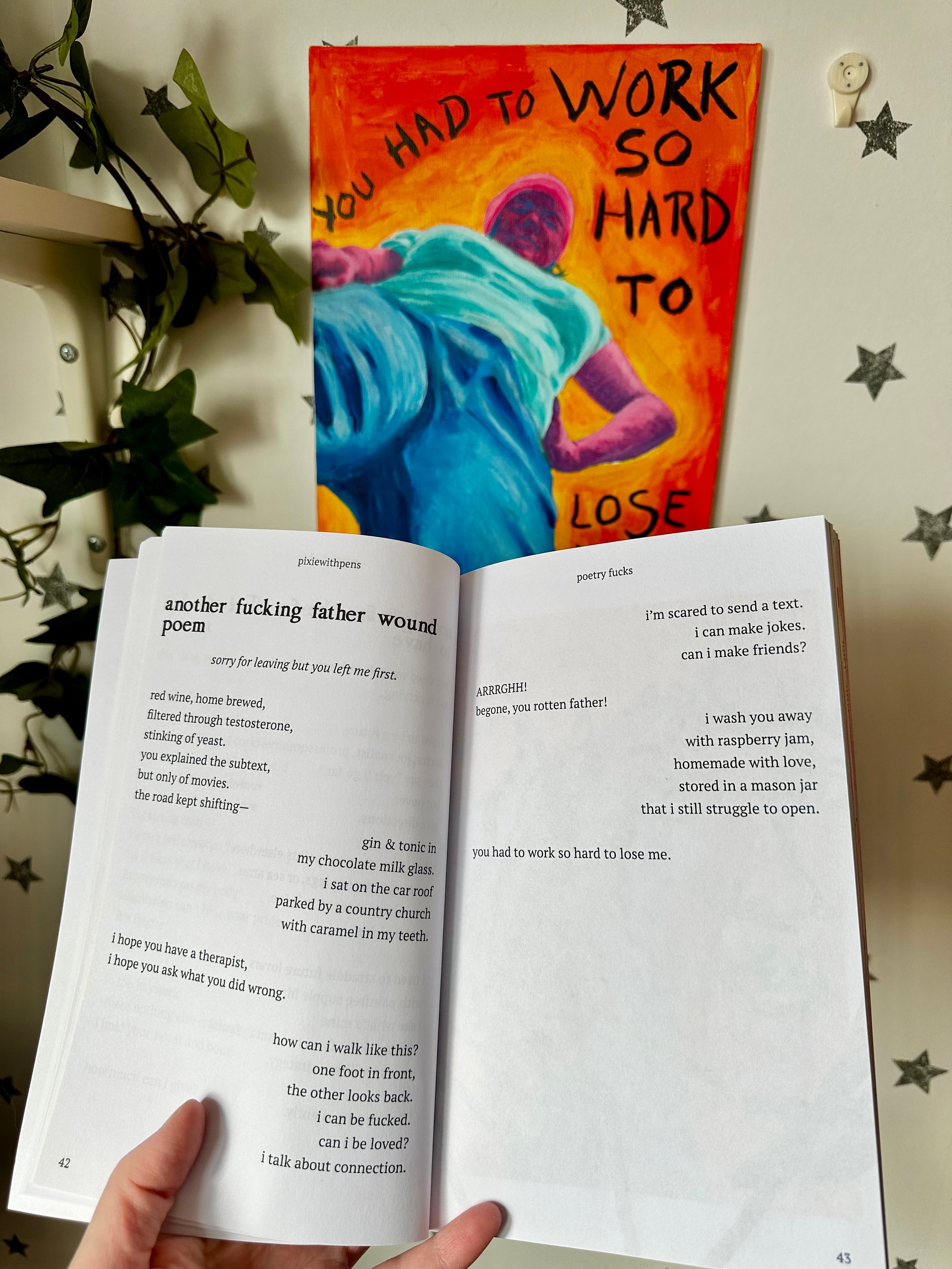 ’to lose me' original painting from 'poetry f*cks' product image (3)