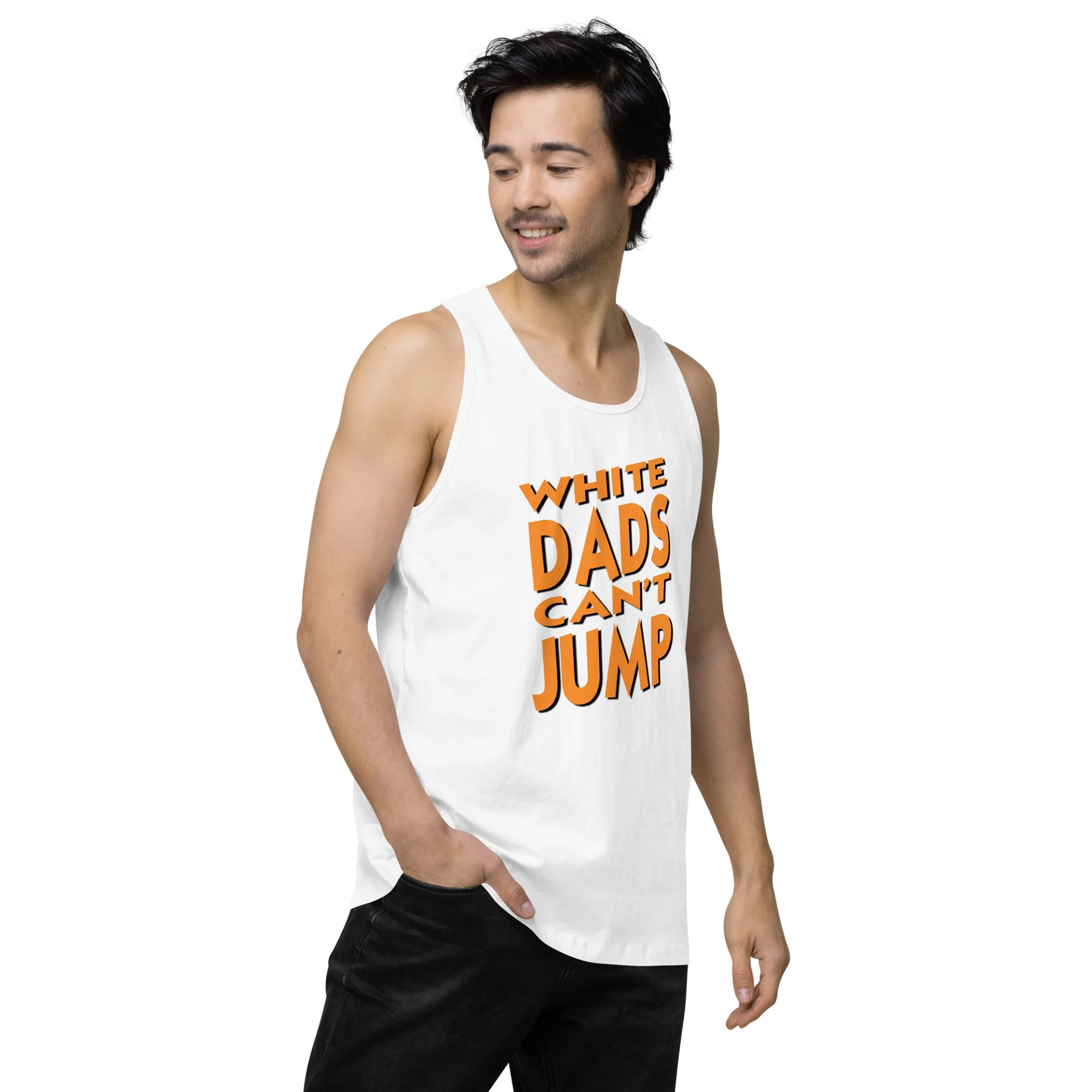 White Dads Can't Jump Tank Top product image (17)
