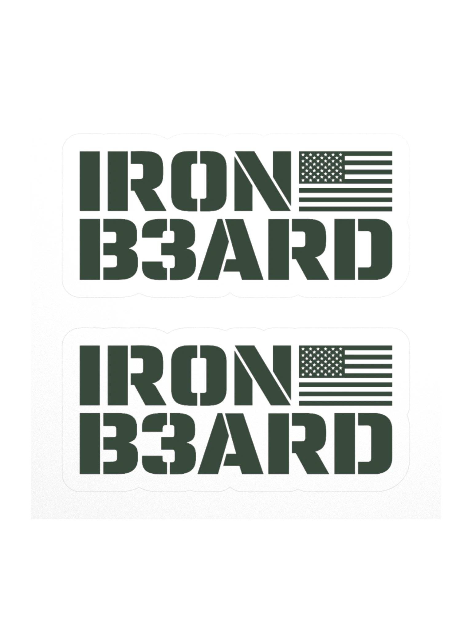 IR0N B3ARD Stickers Green product image (2)