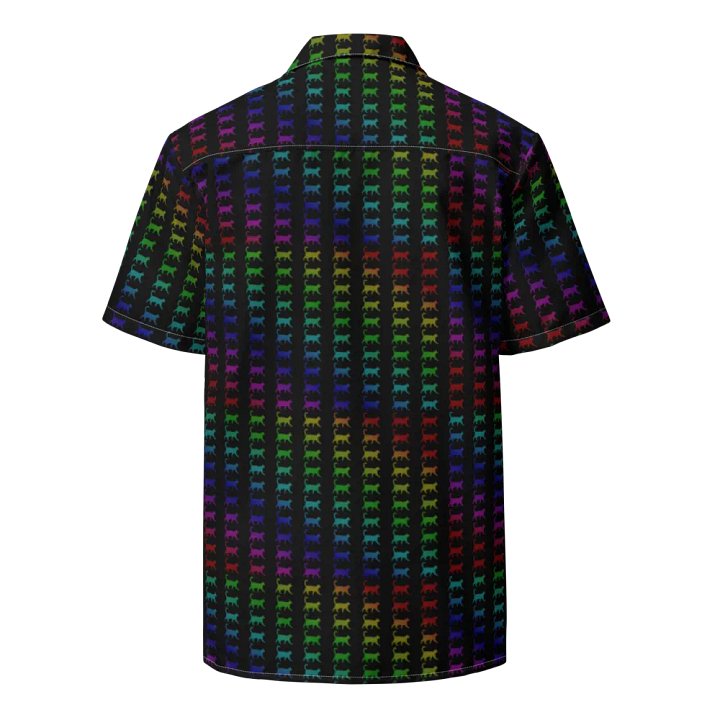 Caturday Stream Overlay Background Hawaiian Style Shirt - Black product image (2)