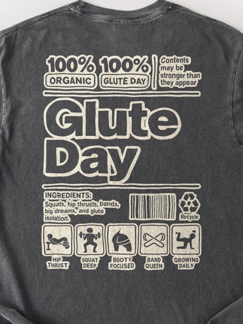 Glute Day Oversized Gym Tee | Leg Day Shirt product image (2)