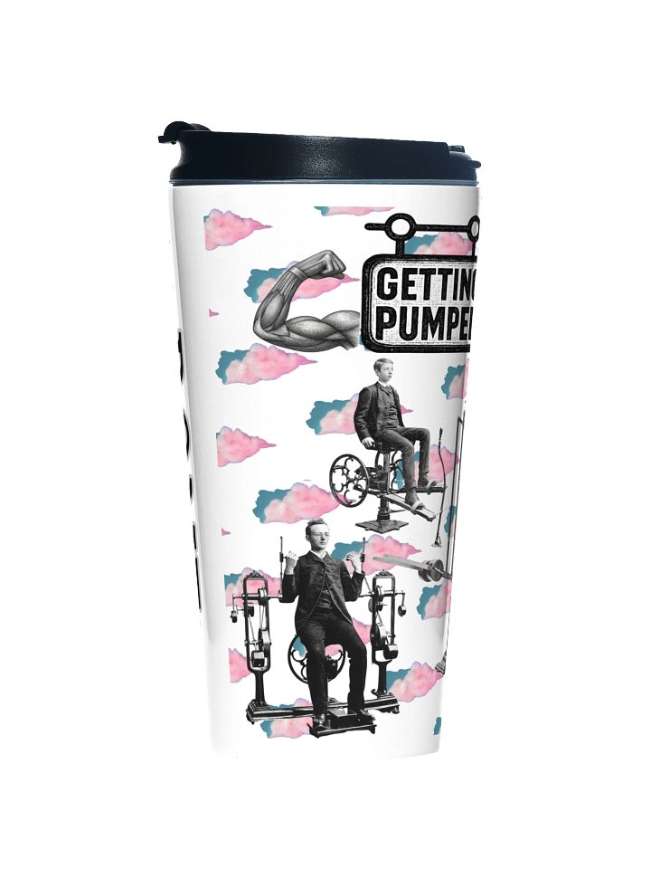 Getting Pumped Vintage Fitness Collage Travel Mug product image (1)