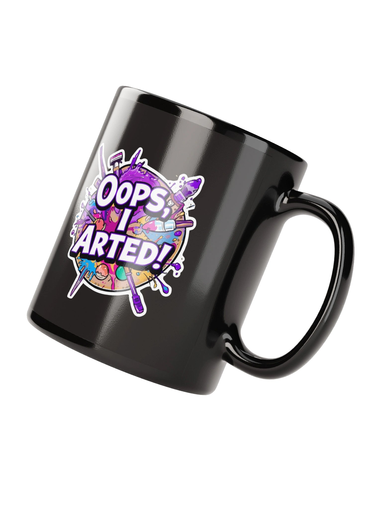 Oops, I arted black mug product image (4)