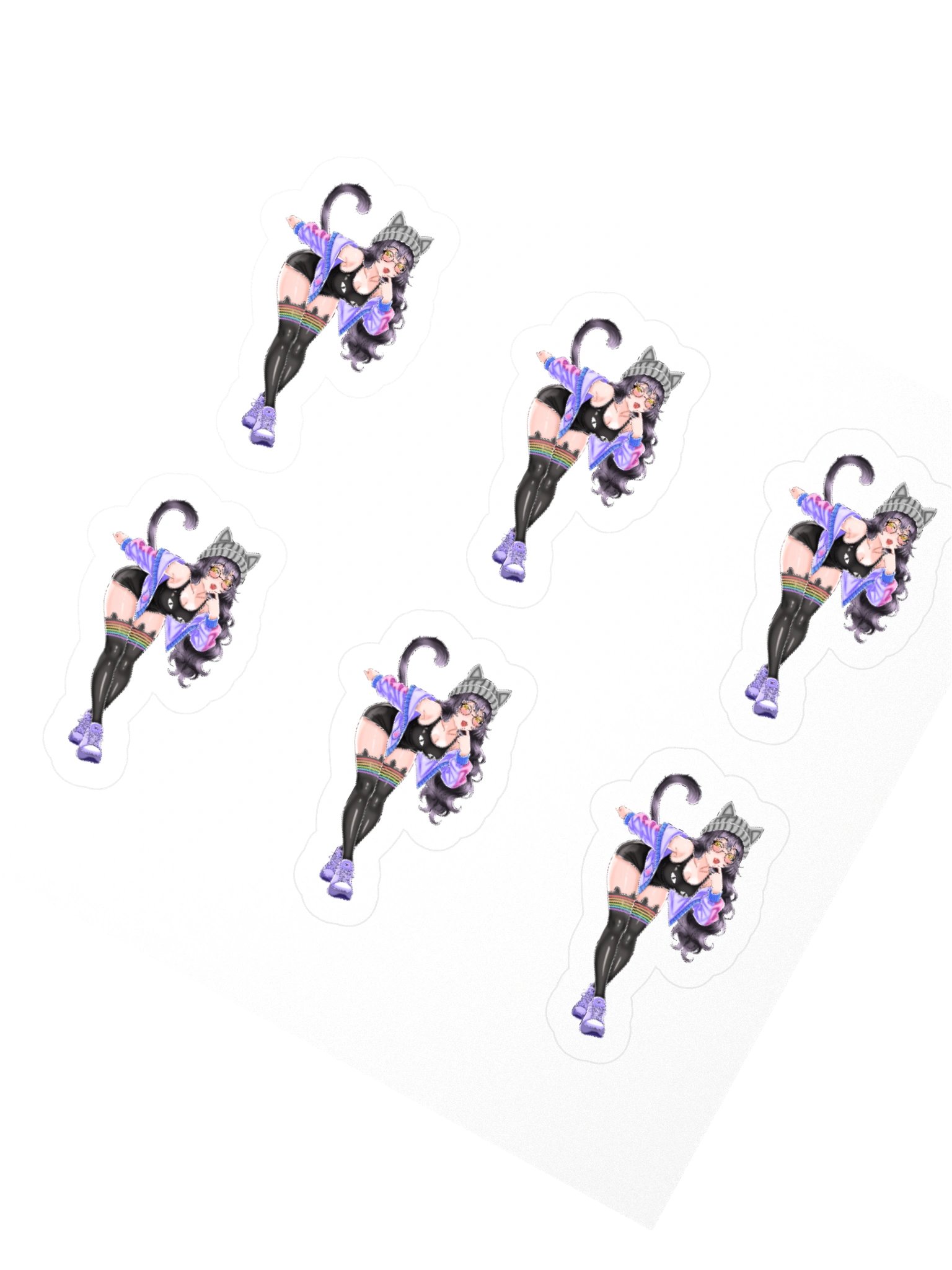Leaning Stickers (White) product image (2)