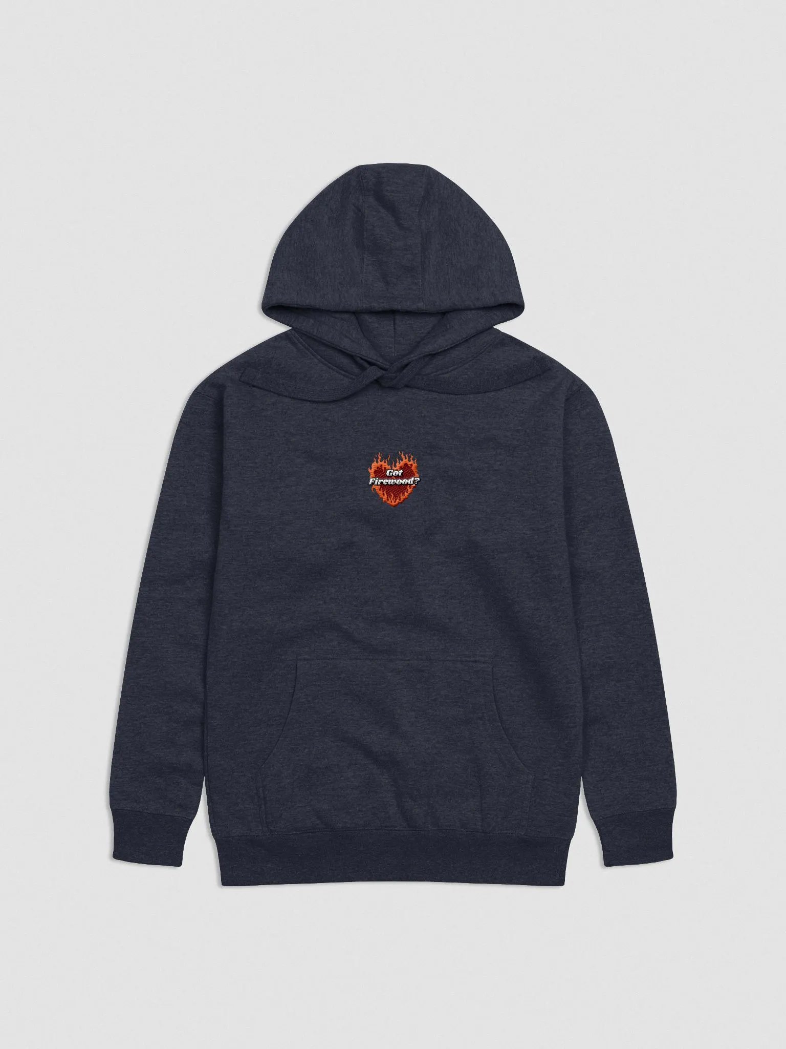 Flaming Heart - Got Firewood? | Embroidered Hoodie product image (17)
