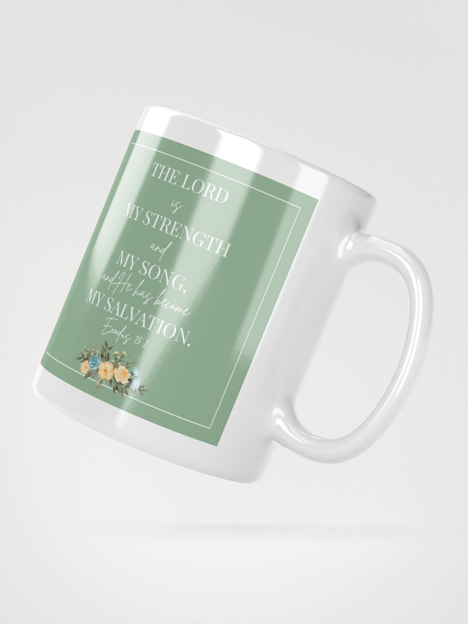 Exodus 15:2 Mug – Floral Design product image (4)