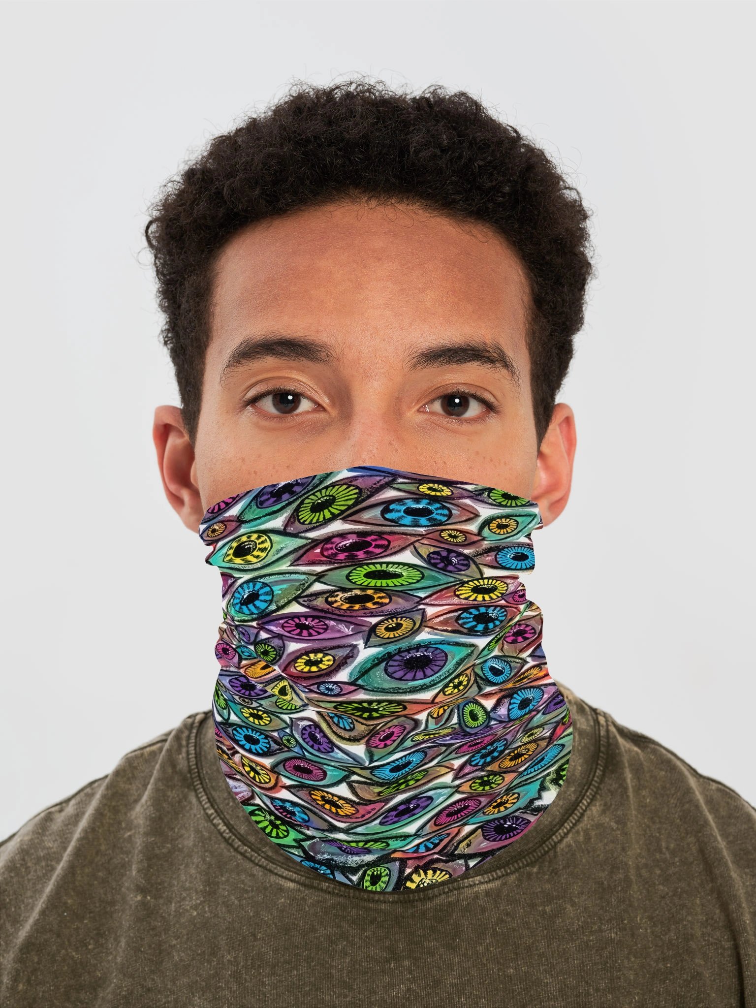 Psychedelic Eyes All Over Print Neck Gaiter | Eye See You Too product image (1)