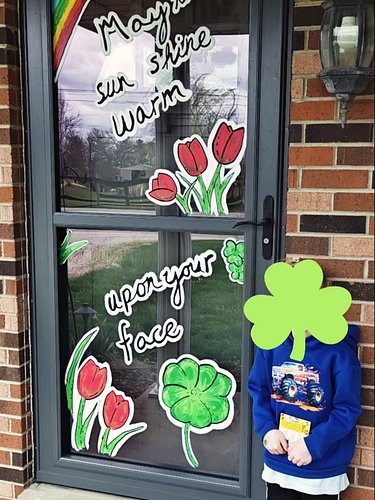 Happy St. Patrick's Day! 
I've been practicing window painting🍀🌱🍀 My lil assistant made sure my materials didn't blow away in...