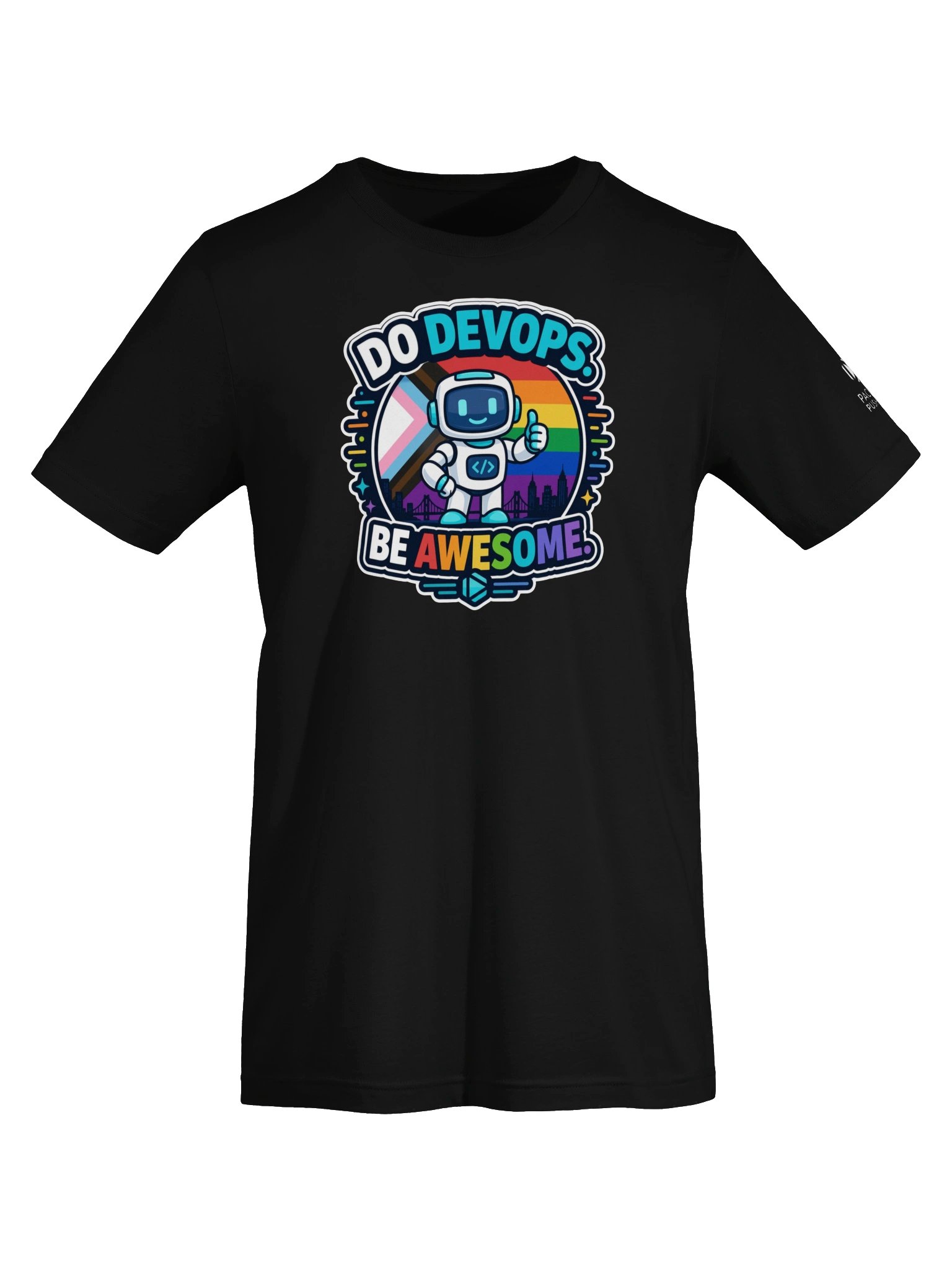 Do DevOps. Be Awesome. Pride Robot Tee product image (35)