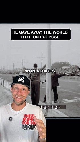 Stirling Moss won four races in 1958. His rival won one. Moss lost the world title by a single point and he did it to himself...