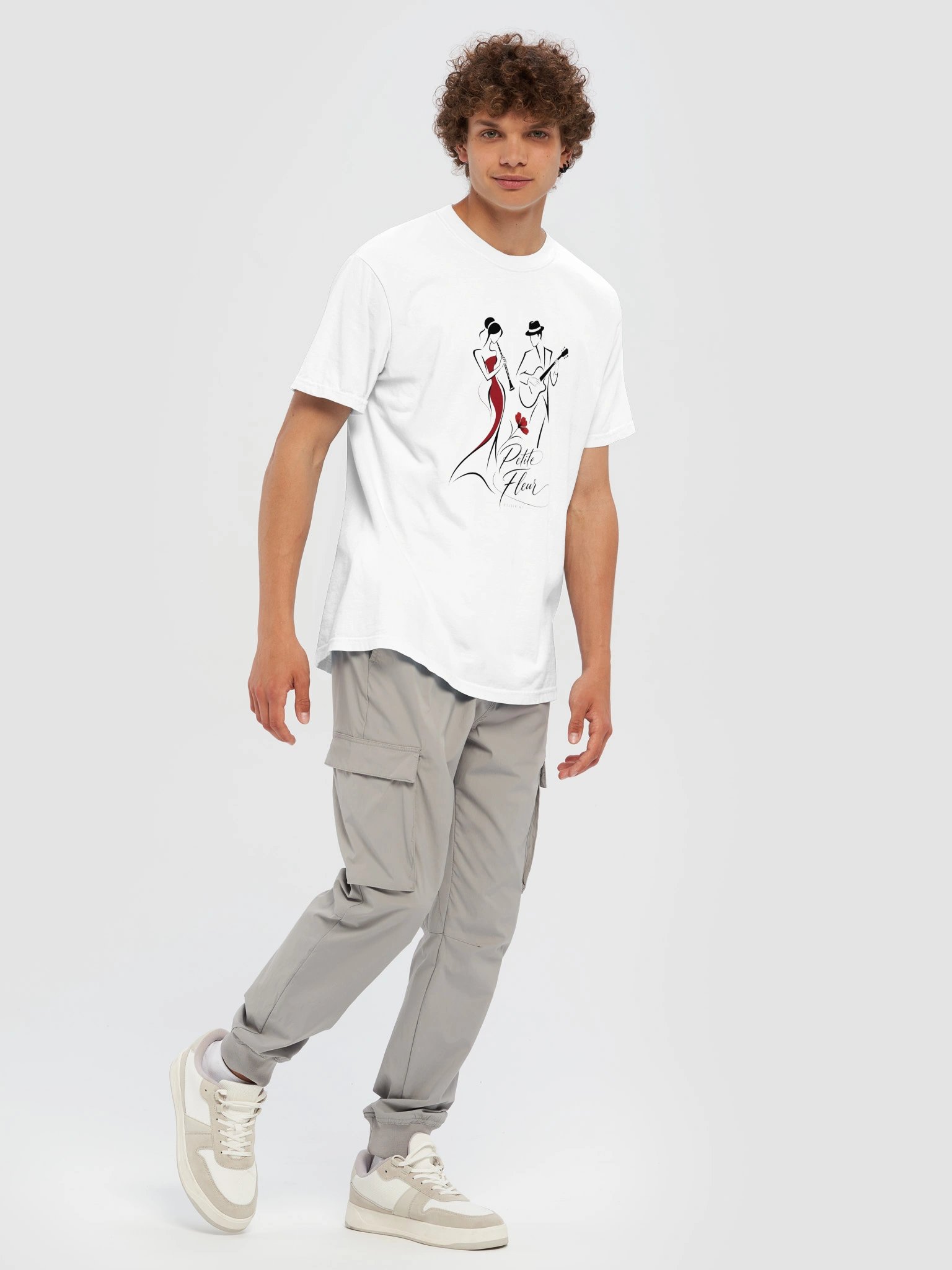 Petite Fleur – Elegant Jazz Line Art T-Shirt | Elixir AJ product image (11)