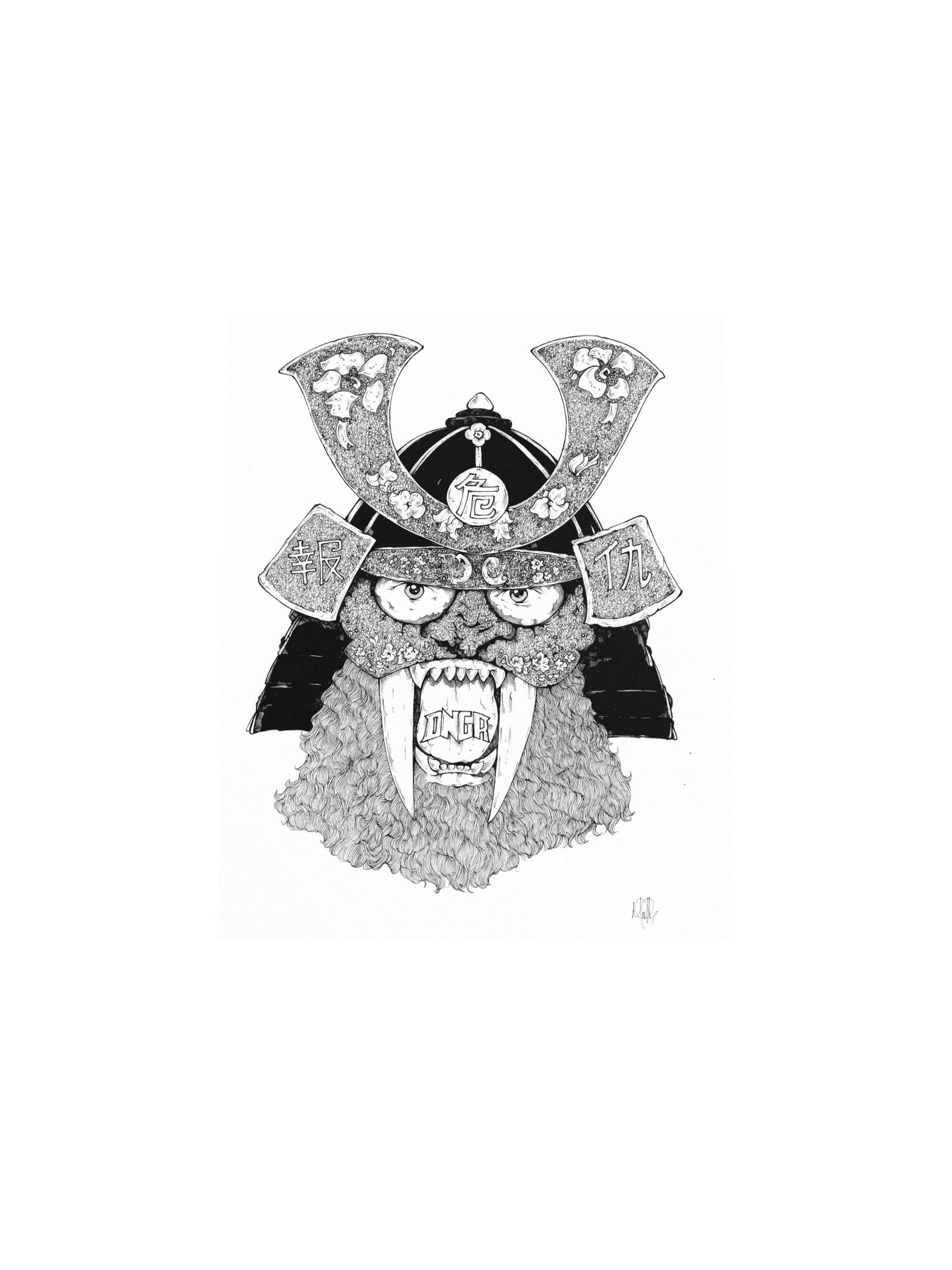 DNGR Oni Samurai Premium Print product image (7)