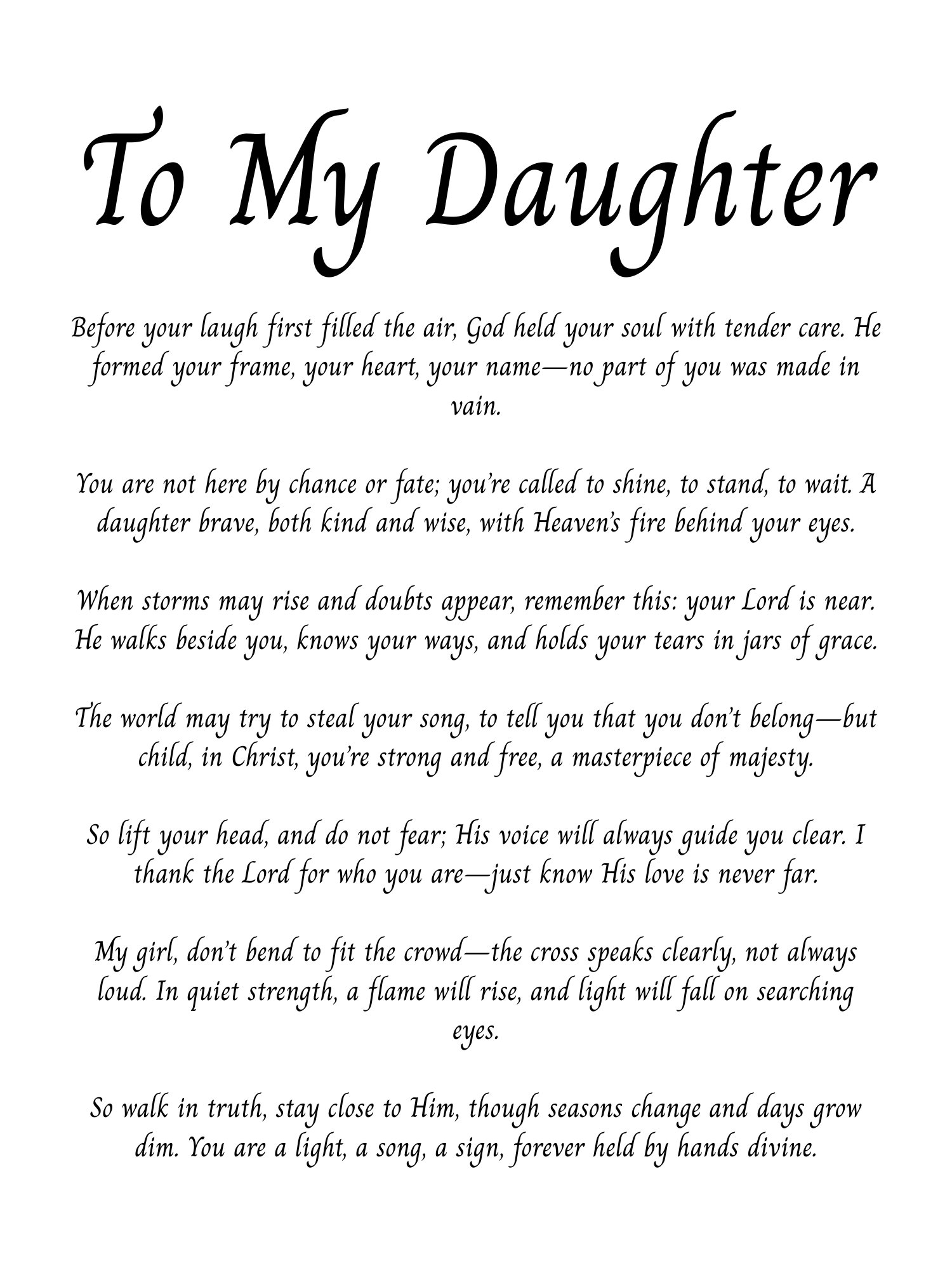 To My Daughter product image (2)