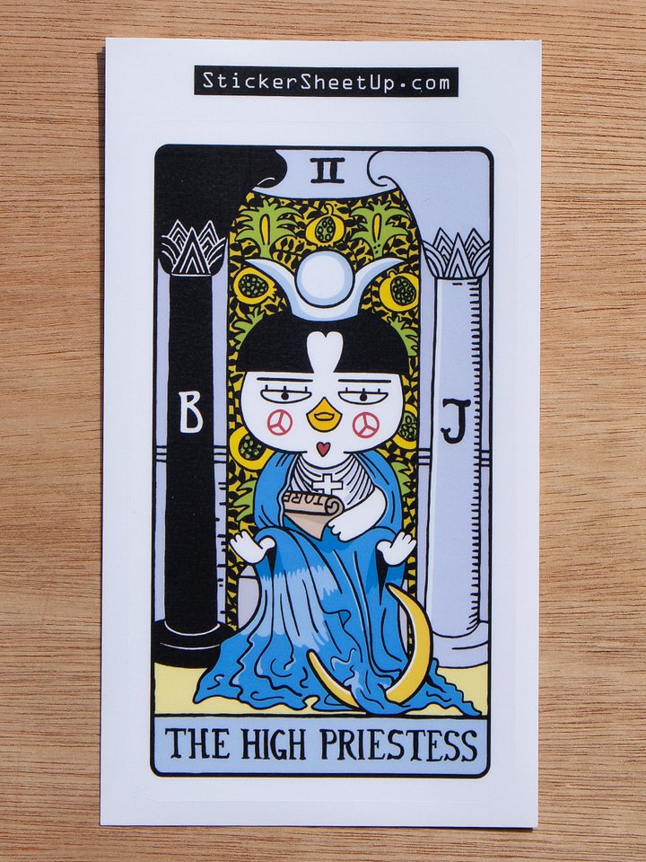 The High Priestess Tarot Card Sticker / Spicy Noodle Edition product image (1)