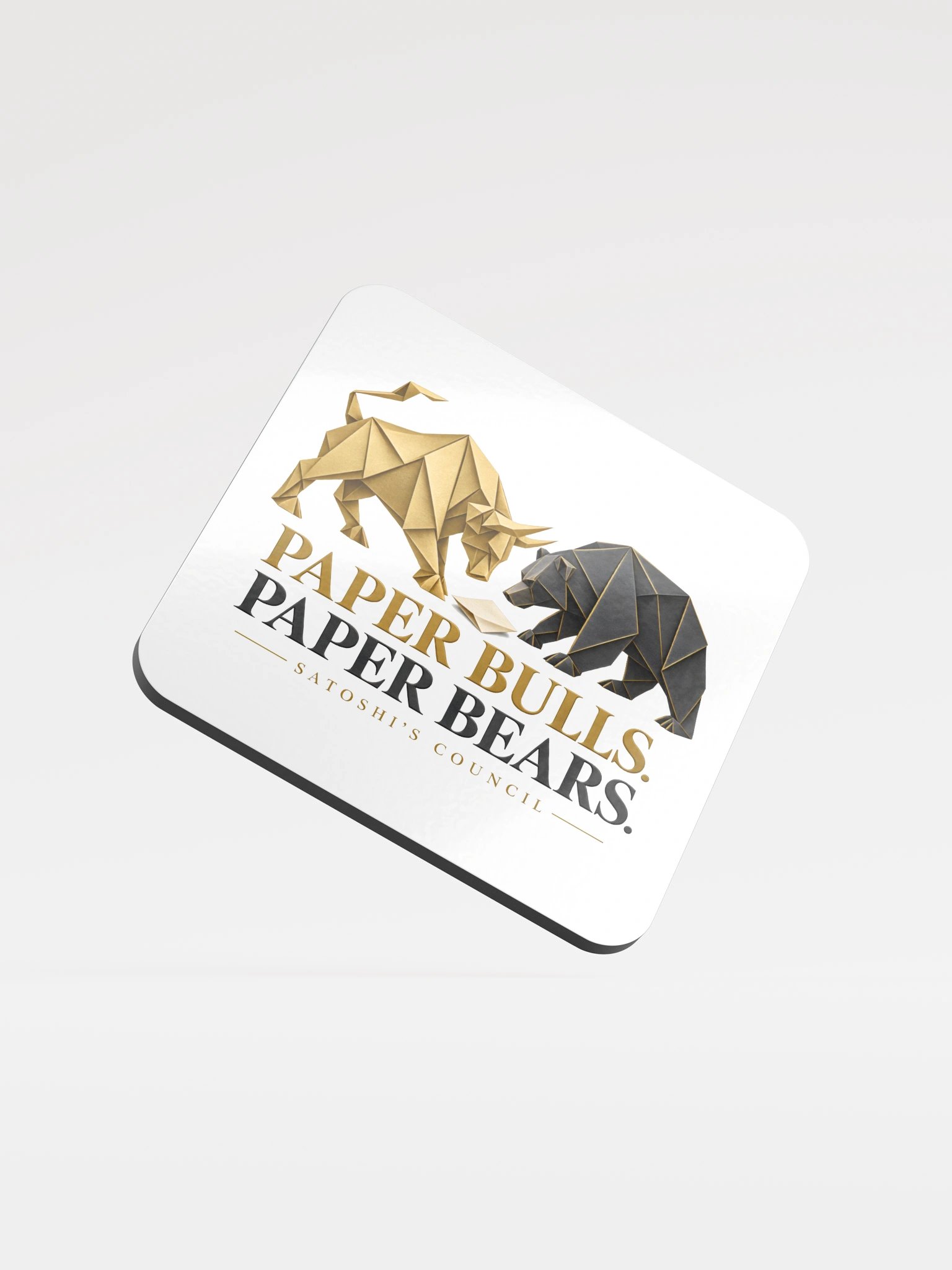 Paper Bulls. Paper Bears. — Desk Coaster product image (1)