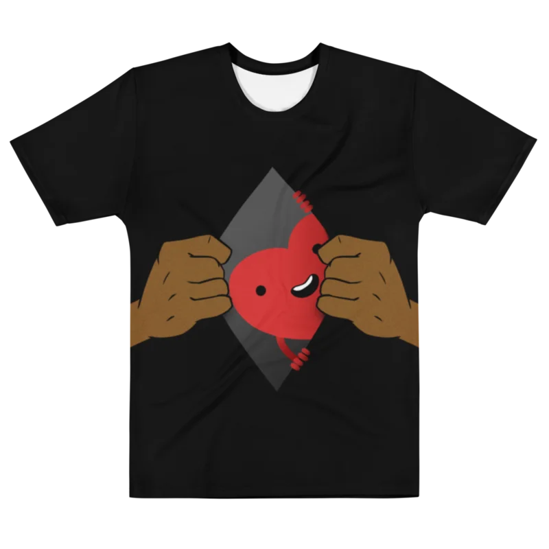 Open Heart (black shirt / dark brown skin tone) product image (1)