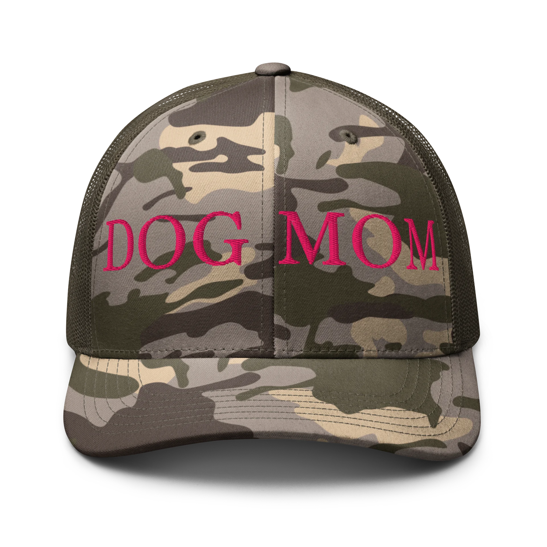 Embroidered Dog Mom Hat Camouflage Trucker Hat product image (13)
