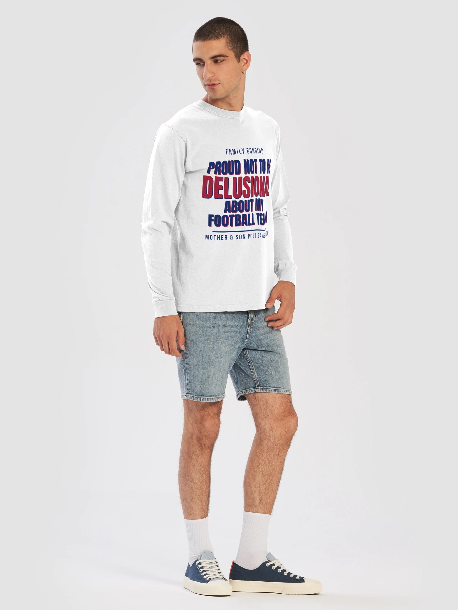 Proud Not To Be Delusional About My Football Team Vintage Comfort: Family Bonding Long Sleeve Shirt product image (7)