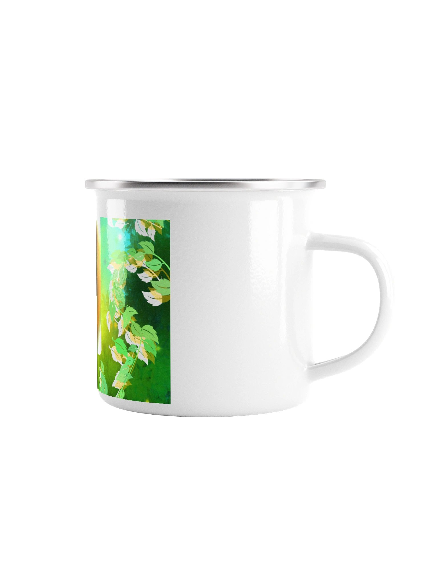 AiG Logo Enhanced into a Solarpunk Artifact Nature Glow Enamel Mug product image (1)